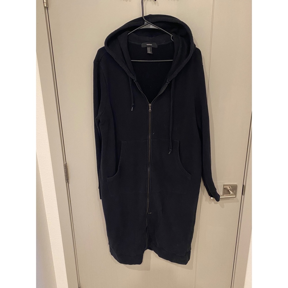 Long Zip-Up Hoodie